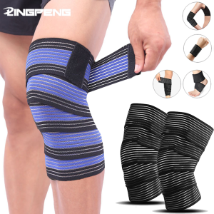 Extra Long Elastic Knee Wrap Compression Bandage Brace Support for LegsStabilising Ligaments SquatBasketballRunning