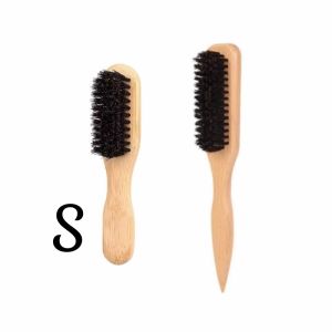 3style Boar Bristle Hair Brush Multifunctional Beard Comb for Flattening Hair & Sleek Ponytail Bun Create Sleek Frizz-Free Look