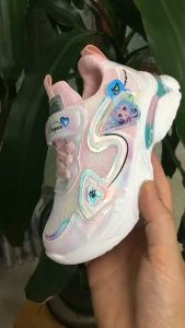 Giày Bé Gái Thời Trang Sành Điệu Phong Cách Hàn Quốc Lấp Lánh Kim Tuyến Cô Gái Trái Tim 6D Size 27-38