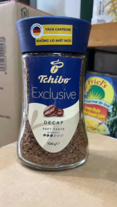 Date 01/28 Cà phê hòa tan tách caffeine Tchibo Decaf 100g -TCHIBO DECAF