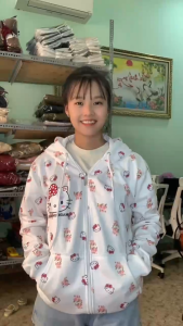ÁO KHOÁC HOODIE NỈ NỮ IN 3D HÌNH MÈO MADA U CÓ NÓN MẪU MỚI