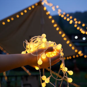 Outdoor Camping Party Decor Garland Lamp Battery Power Festoon LED Ball Star Light String Summer Garden Wedding Room Decoration