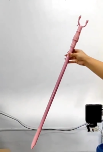 Plastic Retractable Clothes Fork Adjustable Clothing Pole Fork Household Picker Color Random
