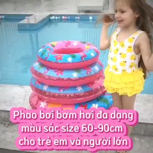 Phao bơi tiên cá hồng LV7 dùng trong bể bơi đi biển cho người lớn trẻ em phao cứu sinh bơi lội