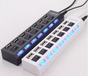 Vention USB Plug-in 7-port 2.0USB hubUSB Splitter expander multi-port independent switch for PC notebook Mac with independent on/off multi-port HUB Plug