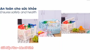 Giỏ NẮP PLUS Đựng Đồ Đi Sinh Có Nắp  Nhiều Kích Cỡ - Nhựa Duy Tân