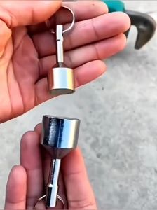 Super Strong Magnetic Keychain Magnet Pendant Stainless Steel Detection Identification Device Magnet Magnet Round Magnet Ring