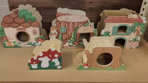 Sweet Sugar high quality hamster wooden hideout hamster house fairytale Cabin Series苏维苏格童话木屋系列仓鼠木质躲避屋