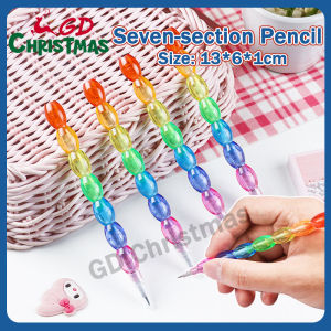 4PCS/Set Tanghulu Seven-section Pencil Smiley Face Graffiti Pencil Student Cartoon Creative Pencil Learn