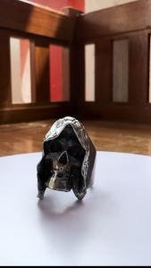 Pewterland Ringskull The Reaper Cincin Tengkorak 3D Bahan Logam Timah Pria dan Wanita