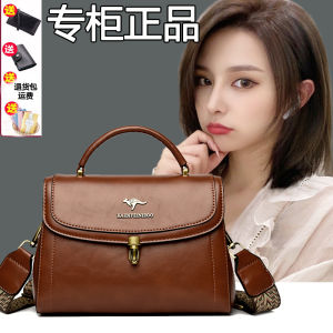 Luxurious Retro Leather Crossbody Bag with Wide Shoulder Strap Large Capacity Handbag for Women Commuting Fashionable 2025 New Style