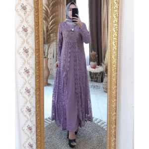 COD-GAMIS BROKAT WANITA ELEGAN SIMPLE DAN MEWAH VIRAL 2024-GAMIS KERANCANG BAHAN BROKAT COCOK UNTUK PESTA DAN KONDANGAN