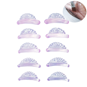 Lomansa 5 Pairs C Curl Silicone Eyelash Perm Pads Sticky Lashes Rods Shield Lifting 3D Eyelash Curler Accessories Makeup Tools