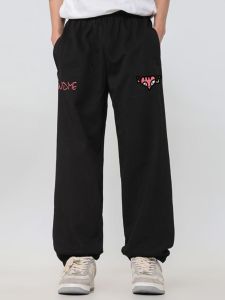 American Design Loose Casual Mens Sweatpants Drawstring Trousers Couples Straight Leg Long Pants Autumn Trend Brand