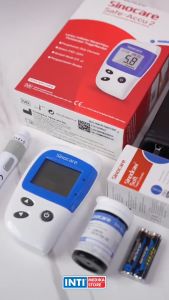 SINOCARE - Alat Cek Gula Darah SAFE ACCU 2 | Set Lengkap Cek Diabetes Instant