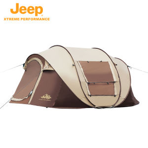 รถจี๊ปเต็นท์ตั้งแคมป์เต็นท์น้ำหนักเบากันน้ำกันลมเต็นท์กลางแจ้งทรงด้วงทรงกลมพับได้แบบพกพาสำหรับการตั้งแคมป์ค้างคืนมืออาชีพกันฝนอย่างหนา