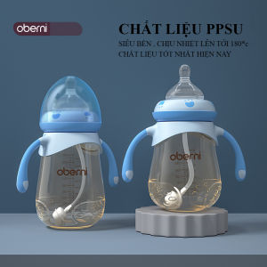 Bình sữa cho bé chống tràn chống sặc cổ rộng có tay cầm tiện lợi chất liệu PPU siêu an toàn cho sức khoẻ của bé tặng kèm ngoáy tai phát sáng bảo hành 2 năm lỗi 1 đổi 1 trong 7 ngày