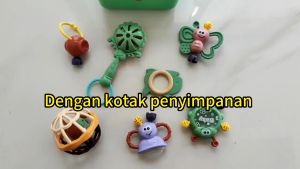 7pcs Kotak Bayi Teether Mainan/ Mainan Kerincingan Bayi/ Mainan Teether Bayi/Teething Kit Mainan/ Mainan Edukasi / Mainan Bayi 6 Bulan