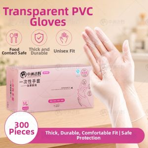ZHONGZHOUJIEYE | Food Grade Thick Clear Disposable Gloves
