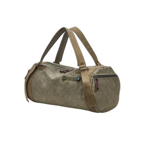 Large Capacity Mens Fitness Sport Backpack Canvas Water Bucket Separation Dry Wet Compartment Zippered Shoulder Bag with Patchwork