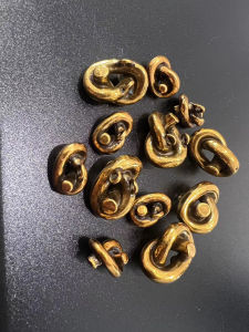 Retro Designer Series Sweater Button Metal Asymmetric Shape Fragrance Style Coat Jacket Fastener Home Textile DIY Accessory