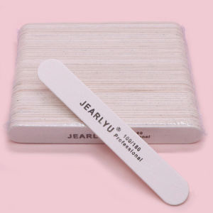 50pcs Grit100/180 ไม้สองด้านเล็บแฟ้มขัด Sanding Strip สําหรับเจลเล็บ Reusable Salon Home ใช้เล็บ