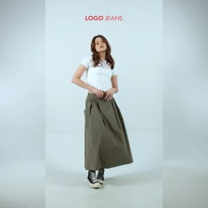 Logo Jeans Rok Panjang Emily Olive 53053L5OJ