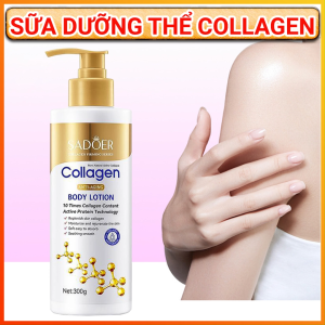 Sữa Dưỡng Thể Collagen SADOER Chai 300gr – Dưỡng Làn Da Sáng Mịn Màng Căng Mướt Săn Chắc Bổ Sung Collagen Gấp 10 Lần