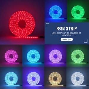 30M RGB Strip Light LED for Ceiling 220V 5050 Bluetooth Cove Light Led Ceiling Waterproof Cuttable Led Lights for Room At Night