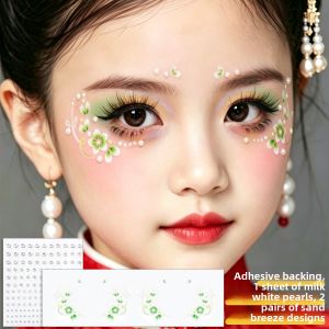 QIFUXING | Ancient Style Eye Makeup Stickers Face Stickers