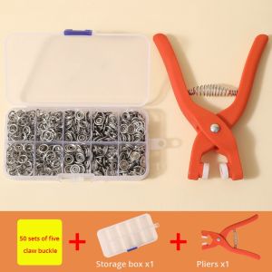 Snap Button Kit With Hand Pressure Pliers 50pcs Snaps Metal Snaps For Sewing Sewing Snaps For DIY Crafts Clothes Hats