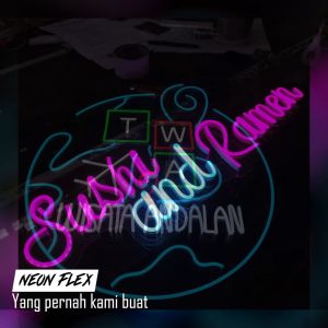 Neon Flex Design Custom Ukuran 20x70cm
