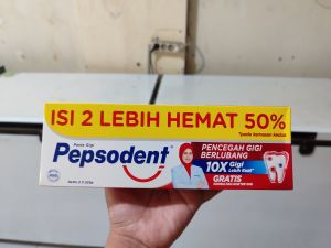 Kemasan special Isi 2 odol 225 gr pepsodent pasta gigi kemasan jumbo isi 225 gr x 2