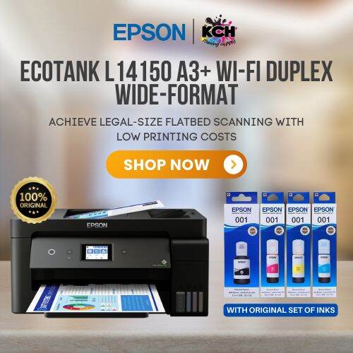 Epson L14150 A3+ Wi-Fi Duplex PRINT/SCANCOPY/ADF with Original Set of Inks