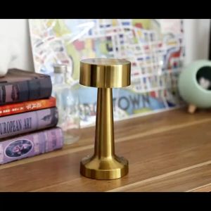 LED Table Lamp Aluminum Alloy Desk Lamp  Touch Sensor Wireless Bedroom Light Three Light-Color USB Charging Desk Lamp