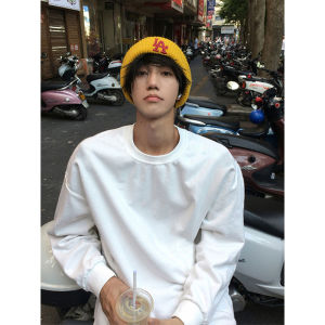 Áo Thun Nam Tay Dài Màu Trắng Cotton Nguyên Chất Mùa Thu 2025 Phong Cách Mỹ Thường Ngày Cao Cấp Mặc Trong