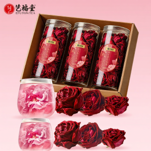 EFUTON TEA | Dried Dark Red Rose Loose Tea 3 Cans