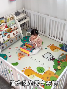 PlayPark Baby Playpen HDPE Safety Fence Adjustable Indoor Play Yard Easy Install Drop Resistant Baby Fence for Toddlers
