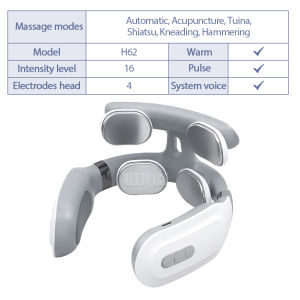 Electric Smart Neck Back Pulse Massager TENS Rechargeable Hot Compression Massage Cervical Vertebra Relax Pain Kneading Therapy