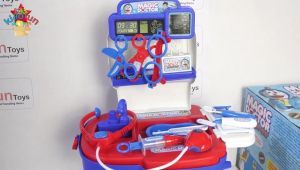 Mainan Anak Dokter Dokteran Tas Ransel 3in1 Playset Meja Dokter Doraemon + Aksesoris Lengkap