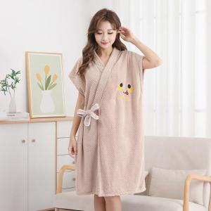 Quick Drying Bathrobe with Belt Water Absorbent Soft