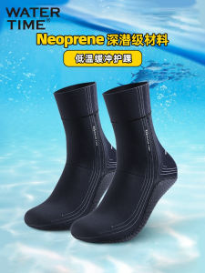 WaterTime Diving Socks Free Dive Mid-Calf Anti-Slip Sand-Proof Snorkeling Surfing Swimming Socks for Water Sports And Outdoor Activities
