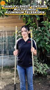 TIANG FLYSHEET VENTURIS ALUMUNIUM TELESKOPIK 2 SAMPAI 3 METER PENYANGGA FLYSHEET TENDA TIANG MULTIFUNGSI TIANG AWNING POLE TENDA