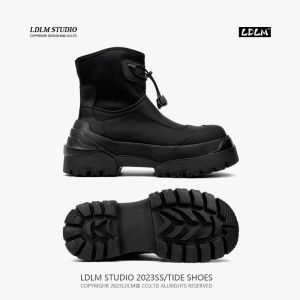 Romantic Collaborative Martin Boots with Fleece Outdoor Functional Snow Boots Thick Bottom Motorcycle Boots for Couples