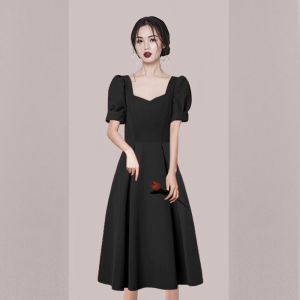 Red Wedding Dress Womens Elegant Long Skirt Spring Summer Marriage Return Home Ceremony Short Sleeve A-Line Gown for Party