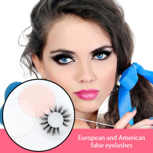 🔥1 Pair of False Eyelashes High Quality Round Package Natural 3D Mink Eyelashes LovelylifeFu