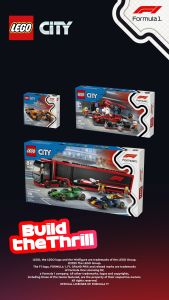 [BrickMonster] Lego 60445 City F1® Truck with RB20 & AMR24 F1® Cars