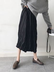DVDK | Chân Váy A-line Cao Cổ Giảm Béo Có Nếp Nhăn