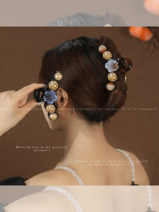 NING ZHOU | Crystal Flower Pearl Hair Clip