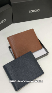 Ví nam da thật cầm tay chữ nhật hoạ tiết vân nhám IDIGO MW1 - 5024 - 00